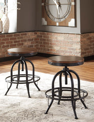 Hoover Furniture Outlet - Ashley Furniture - Valebeck Counter Height Bar Stool (Set of 2) - Counter Height Bar Stool (Set of 2) / Brown/Black - D546-224X2