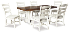 Hoover Furniture Outlet - Ashley Furniture - Valebeck Dining Table and 6 Chairs - Dining Table and 6 Chairs - D546D6