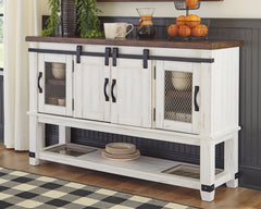 Hoover Furniture Outlet - Ashley Furniture - Valebeck Dining Server - Dining Room Server / White/Brown - D546-60