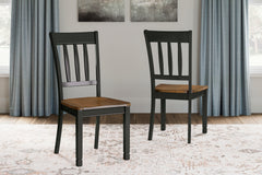 Hoover Furniture Outlet - Ashley Furniture - Owingsville Dining Chair (Set of 2) - Dining Chair (Set of 2) / Black/Brown - D580-02X2