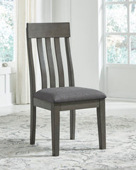 Hoover Furniture Outlet - Ashley Furniture - Hallanden Dining Chair (Set of 2) - Dining Chair (Set of 2) / Two-tone Gray - D589-01X2