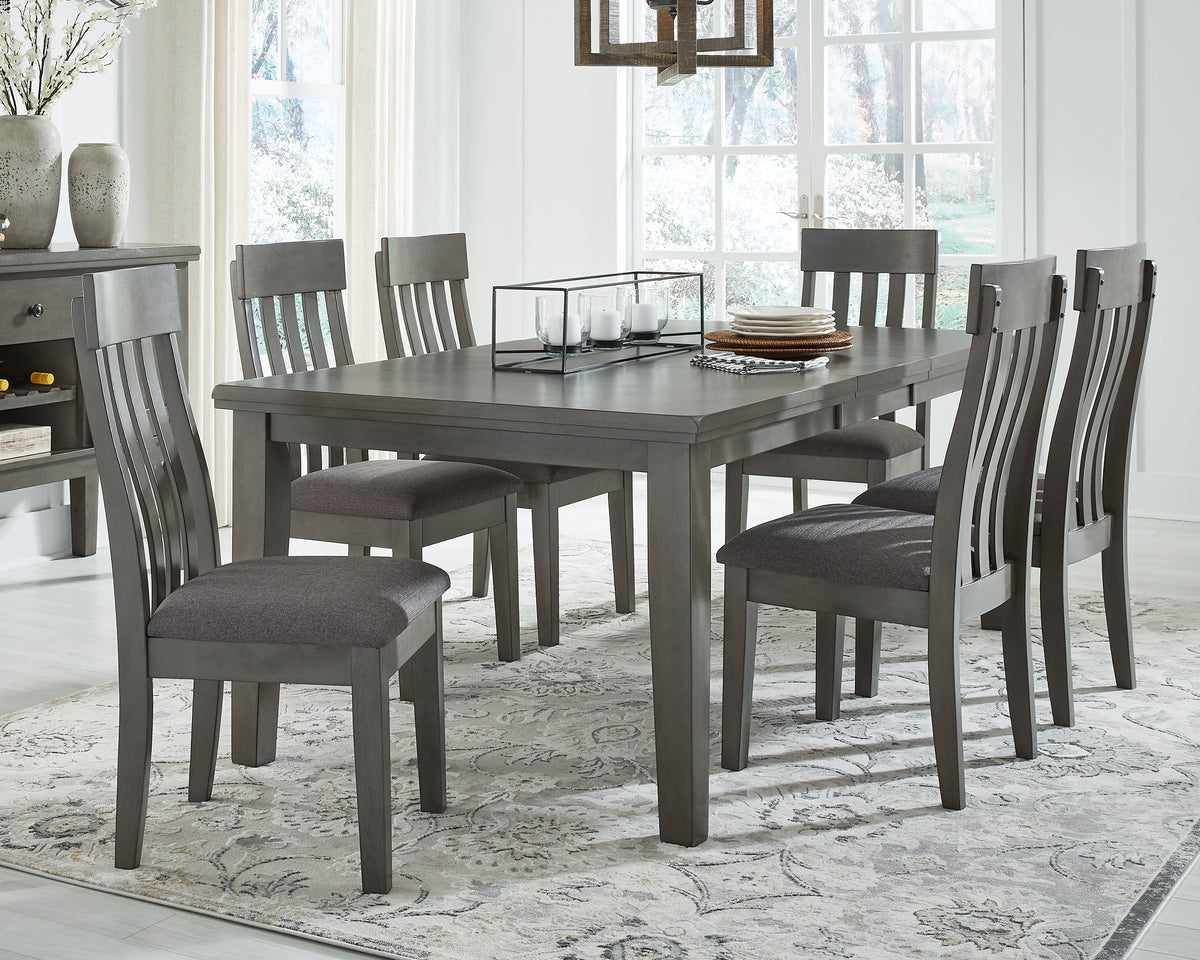 Hoover Furniture Outlet - Ashley Furniture - Hallanden Dining Extension Table - RECT DRM Butterfly EXT Table / Gray - D589-35