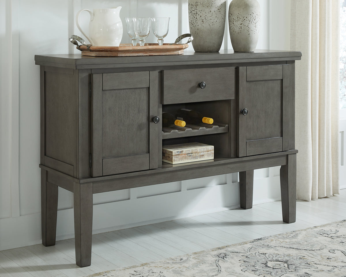 Hoover Furniture Outlet - Ashley Furniture - Hallanden Dining Server - Dining Room Server / Gray - D589-60