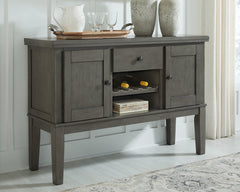 Hoover Furniture Outlet - Ashley Furniture - Hallanden Dining Server - Dining Room Server / Gray - D589-60