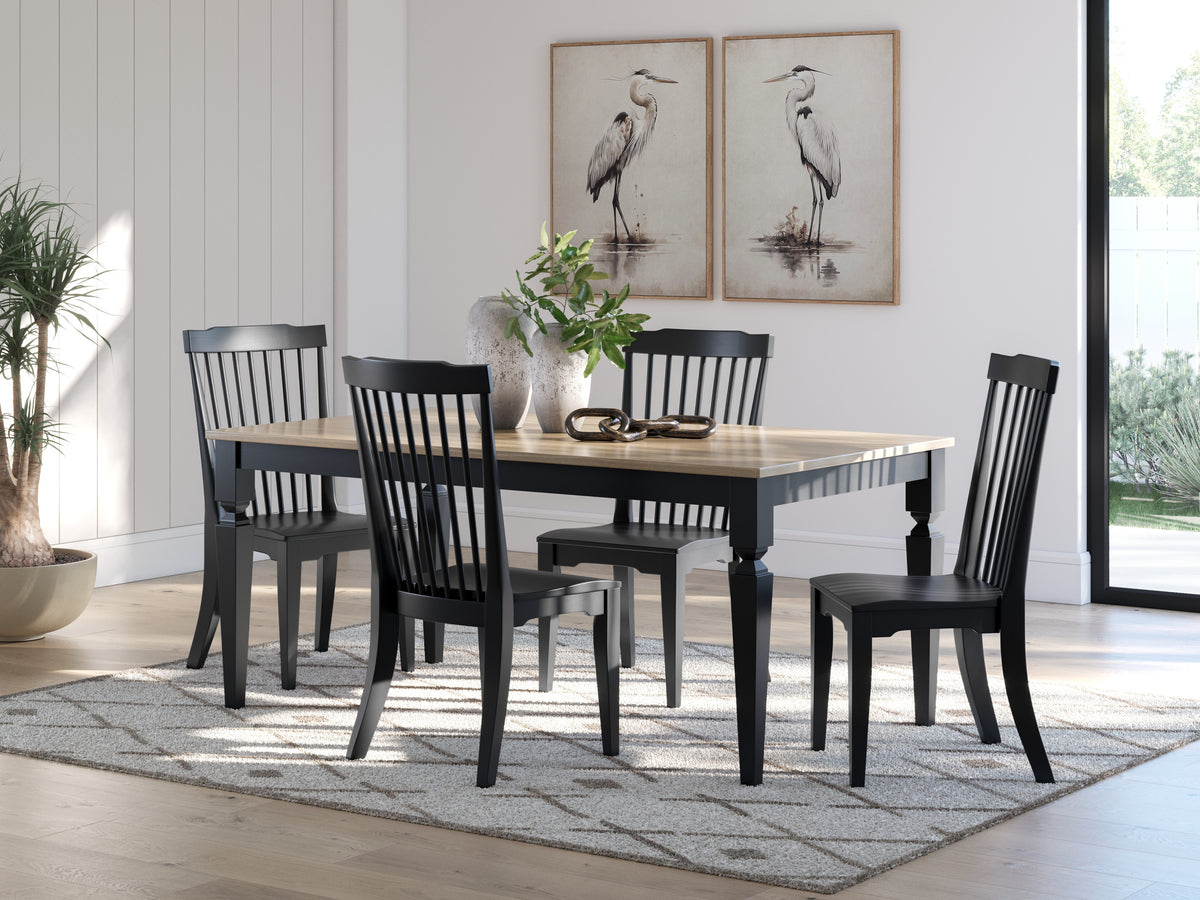 Hoover Furniture Outlet - Ashley Furniture - Brenkerton Dining Table and 4 Chairs - Dining Table and 4 Chairs - PCD591D1