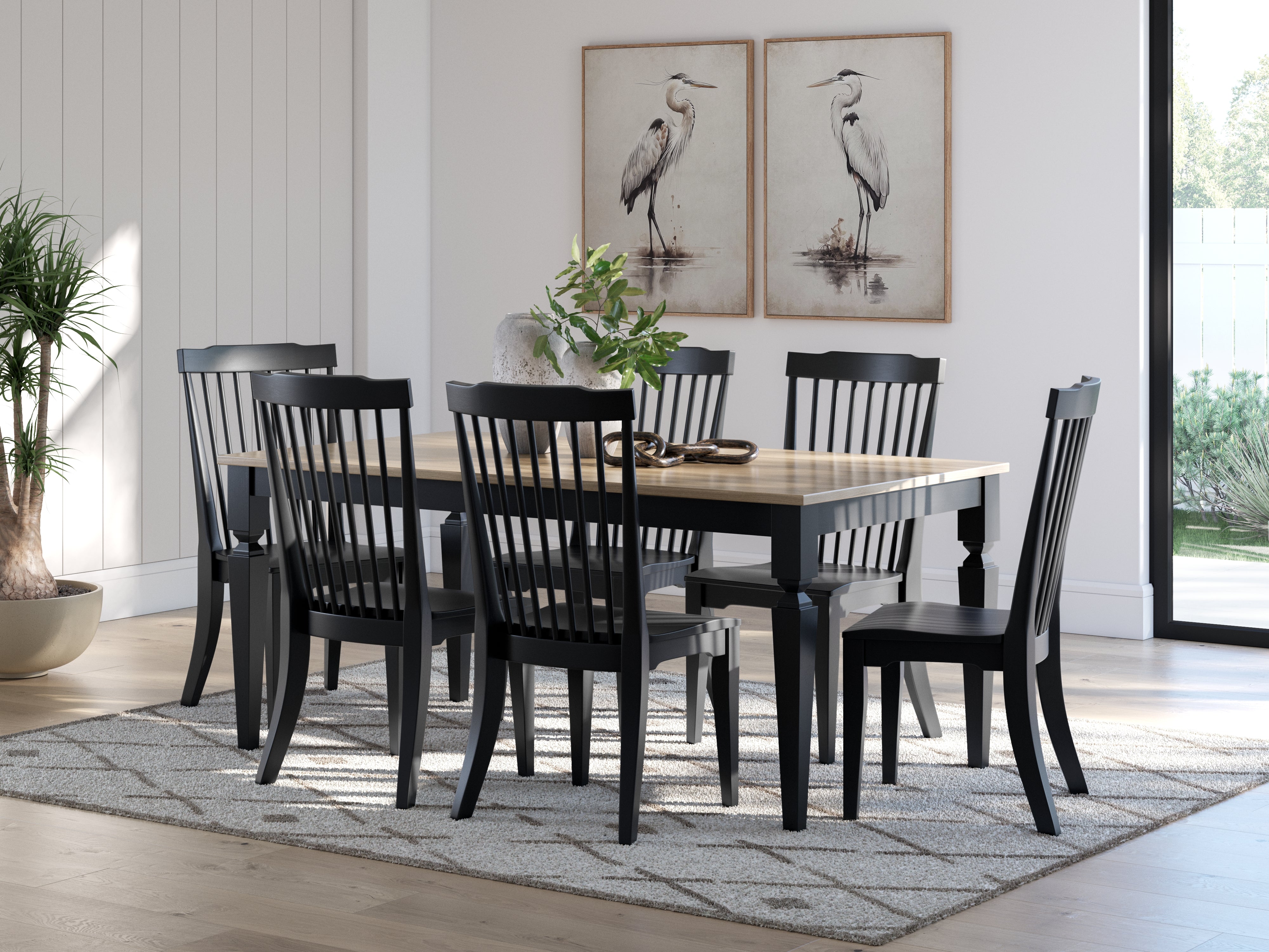 Hoover Furniture Outlet - Ashley Furniture - Brenkerton Dining Table and 6 Chairs - Dining Table and 6 Chairs - PCD591D2