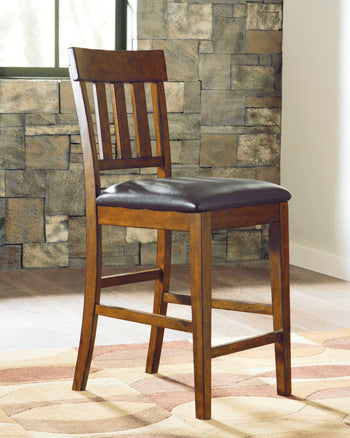 Hoover Furniture Outlet - Ashley Furniture - Ralene Counter Height Bar Stool (Set of 2) - Counter Height Bar Stool (Set of 2) / Medium Brown - D594-124X2