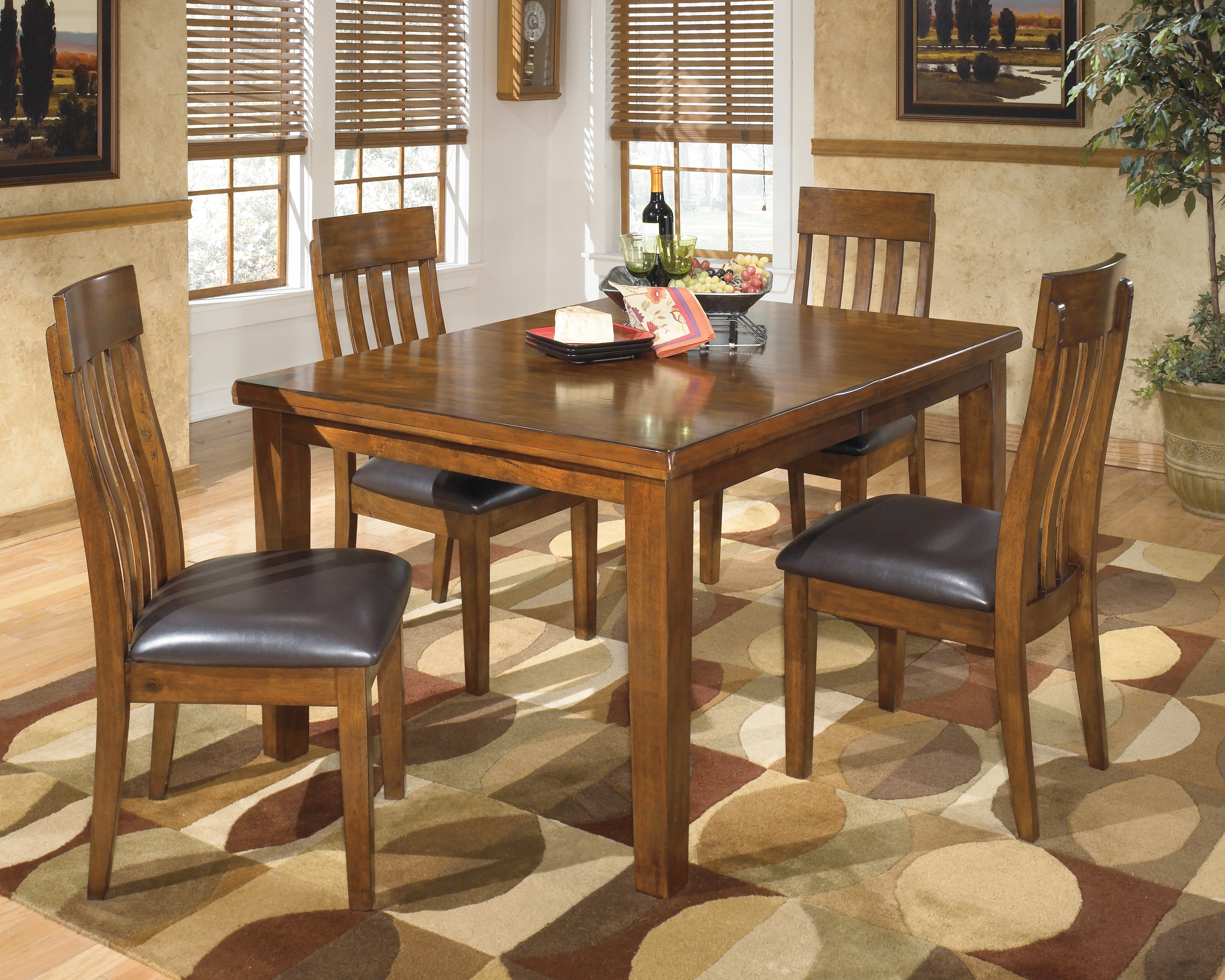 Hoover Furniture Outlet - Ashley Furniture - Ralene Dining Table with 4 Chairs - Dining Table with 4 Chairs - D594D6