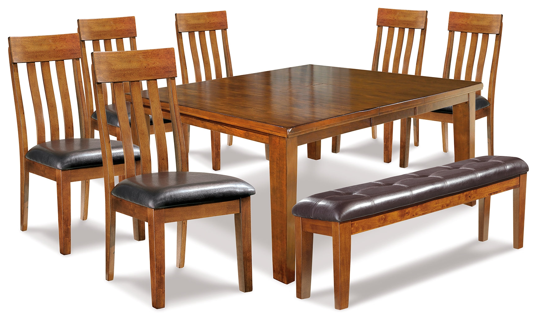 Hoover Furniture Outlet - Ashley Furniture - Ralene Dining Table and 6 Chairs and Bench - Dining Table and 6 Chairs and Bench - D594D10