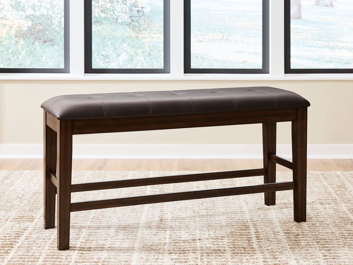 Hoover Furniture Outlet - Ashley Furniture - Haddigan Counter Height Dining Bench - DBL Counter UPH Bench (1/CN) - D596-09