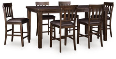 Haddigan Counter Height Dining Table and 6 Barstools