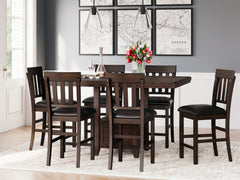 Hoover Furniture Outlet - Ashley Furniture - Haddigan Counter Height Dining Extension Table - RECT DRM Counter EXT Table / Dark Brown - D596-42