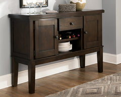 Hoover Furniture Outlet - Ashley Furniture - Haddigan Dining Server - Dining Room Server / Dark Brown - D596-60