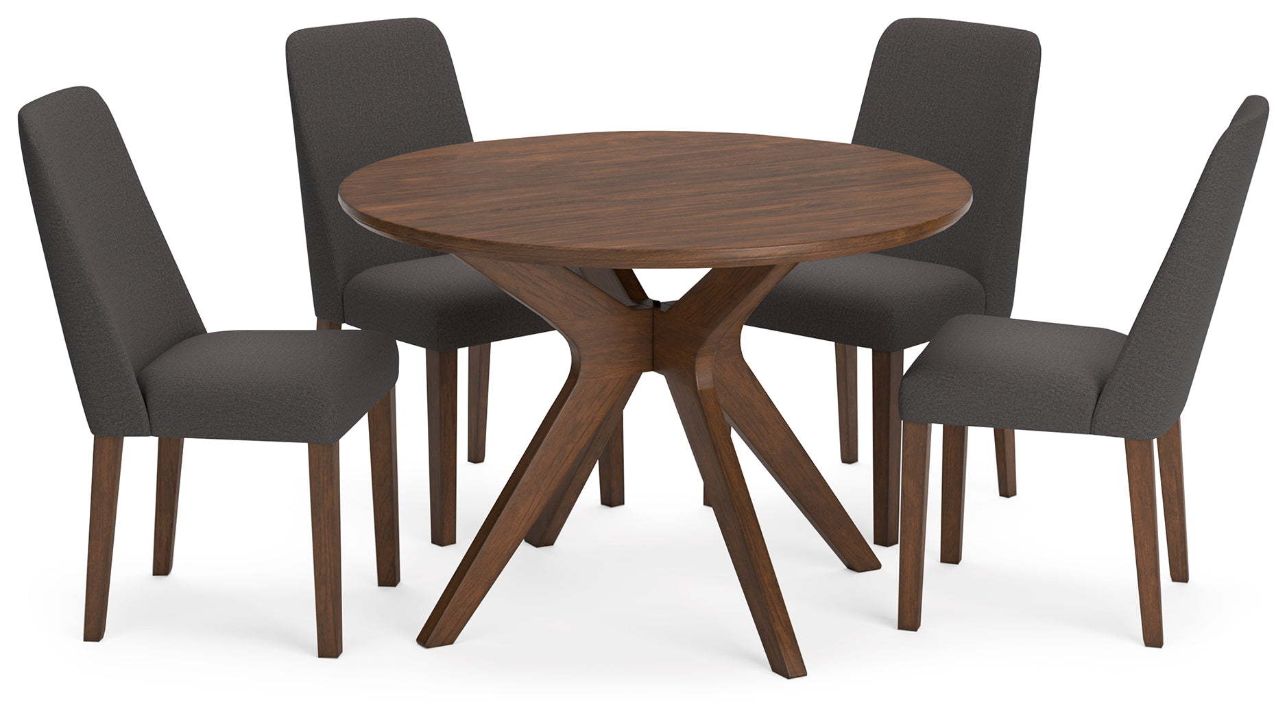 Hoover Furniture Outlet - Ashley Furniture - Lyncott Dining Table and 4 Chairs - Dining Table and 4 Chairs / Brown - D615D7