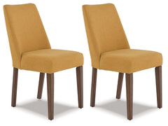 Hoover Furniture Outlet - Ashley Furniture - Lyncott Dining Chair (Set of 2) - Dining Chair (Set of 2) / Mustard/Brown - D615-04X2