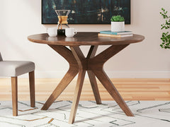 Hoover Furniture Outlet - Ashley Furniture - Lyncott Dining Table - Round Dining Room Table / Brown - D615-15