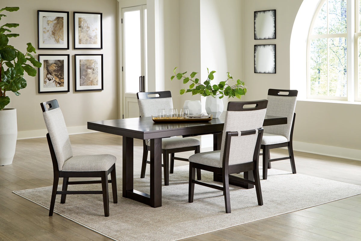 Hoover Furniture Outlet - Ashley Furniture - Neymorton Dining Table and 4 Chairs - Dining Table and 4 Chairs - D618D1
