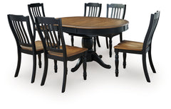 Clorazi Extension Dining Table and 6 Chairs