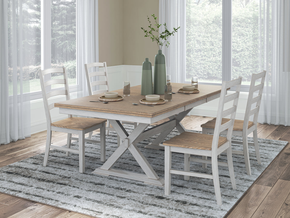 Hoover Furniture Outlet - Ashley Furniture - Purlaney Extension Dining Table and 4 Chairs - Extension Dining Table and 4 Chairs - PCD627D1
