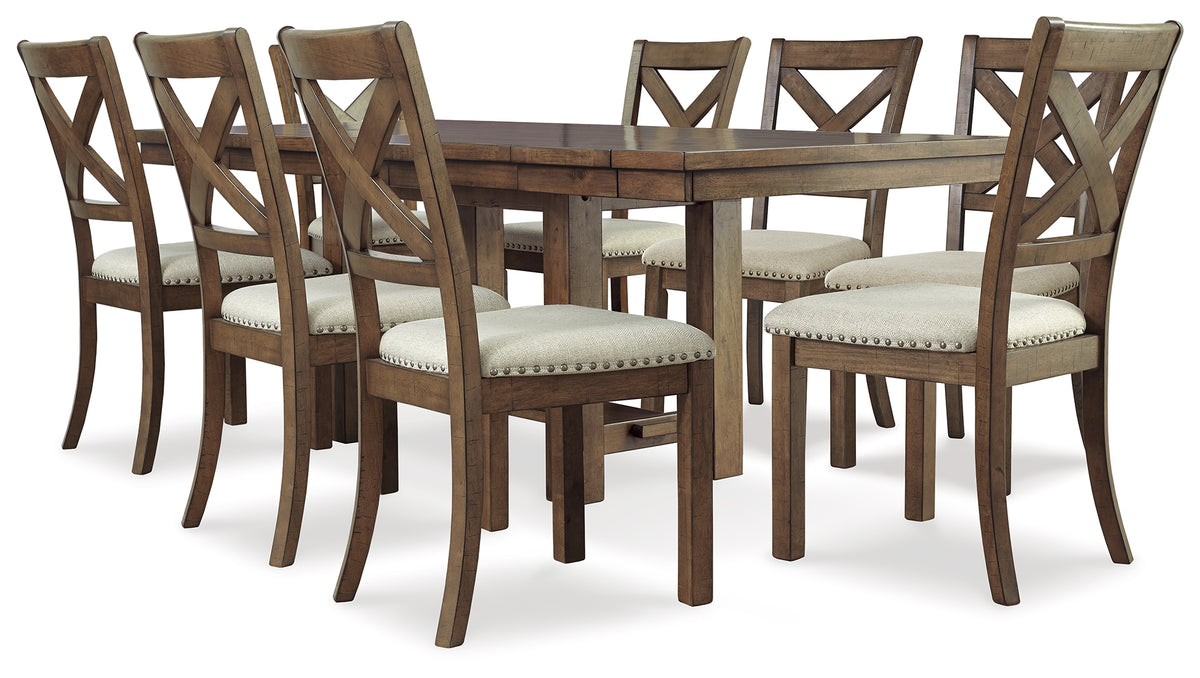 Hoover Furniture Outlet - Ashley Furniture - Moriville Dining Table and 8 Chairs - Dining Table and 8 Chairs - D631D13