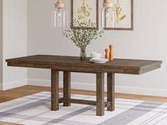 Hoover Furniture Outlet - Ashley Furniture - Moriville Dining Extension Table - RECT Dining Room EXT Table / Grayish Brown - D631-45