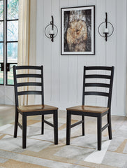 Hoover Furniture Outlet - Ashley Furniture - Wildenauer Dining Chair (Set of 2) - Dining Chair (Set of 2) / Brown/Black - D634-01X2
