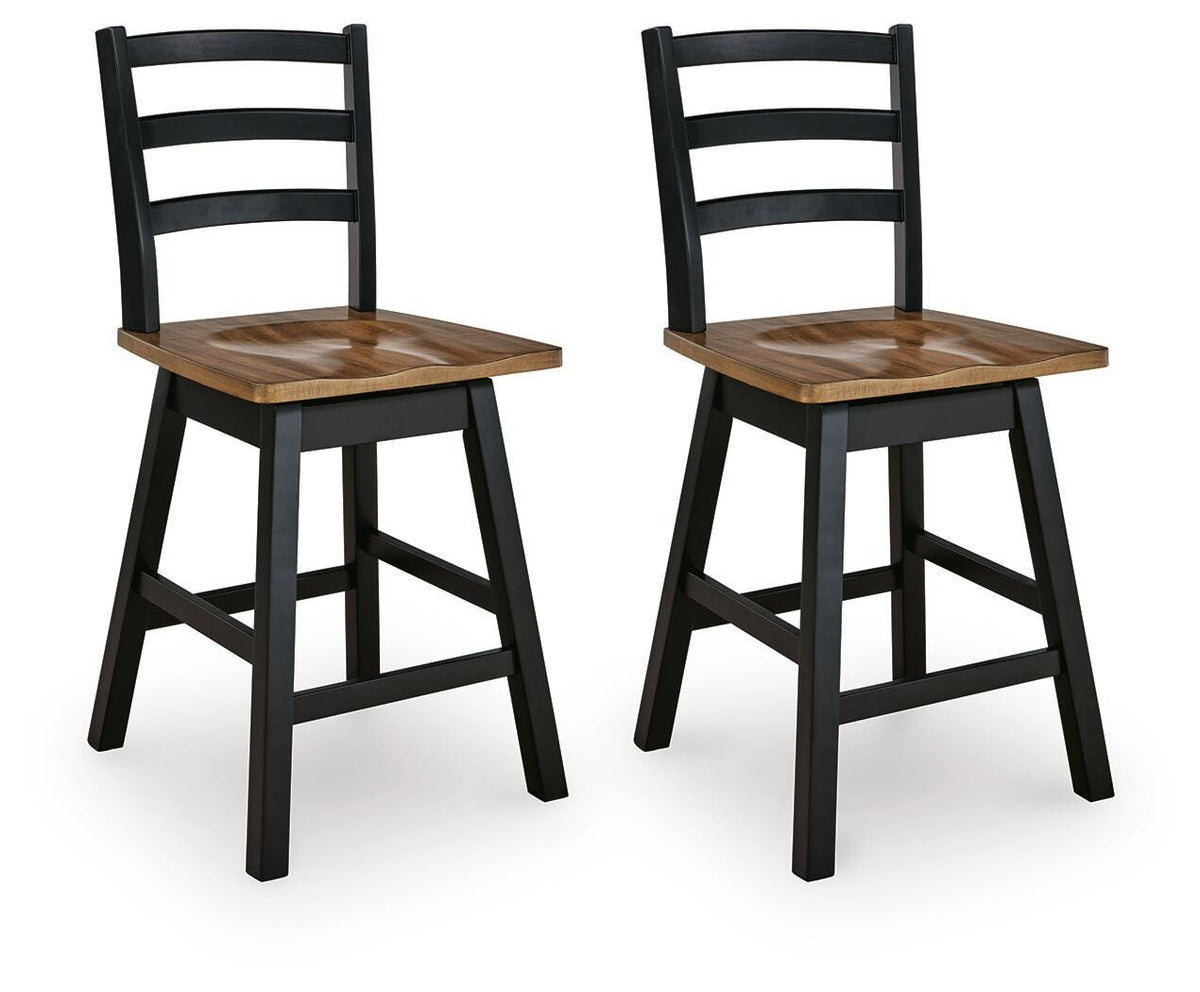 Hoover Furniture Outlet - Ashley Furniture - Wildenauer Counter Height Barstool (Set of 2) - Counter Height Barstool (Set of 2) - D634-224X2