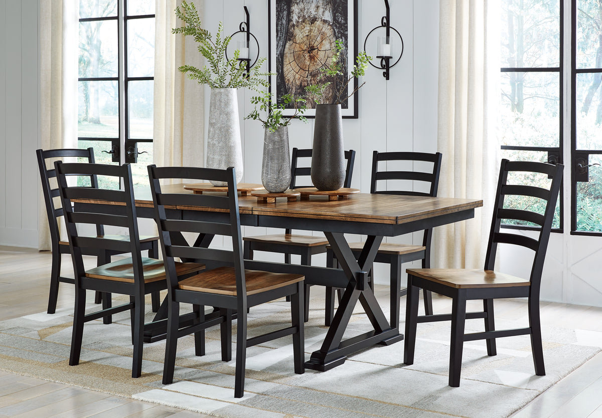 Hoover Furniture Outlet - Ashley Furniture - Wildenauer Extension Dining Table and 6 Chairs - Extension Dining Table and 6 Chairs - D634D4