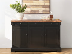Hoover Furniture Outlet - Ashley Furniture - Wildenauer Dining Buffet - Dining Room Buffet / Brown/Black - D634-80