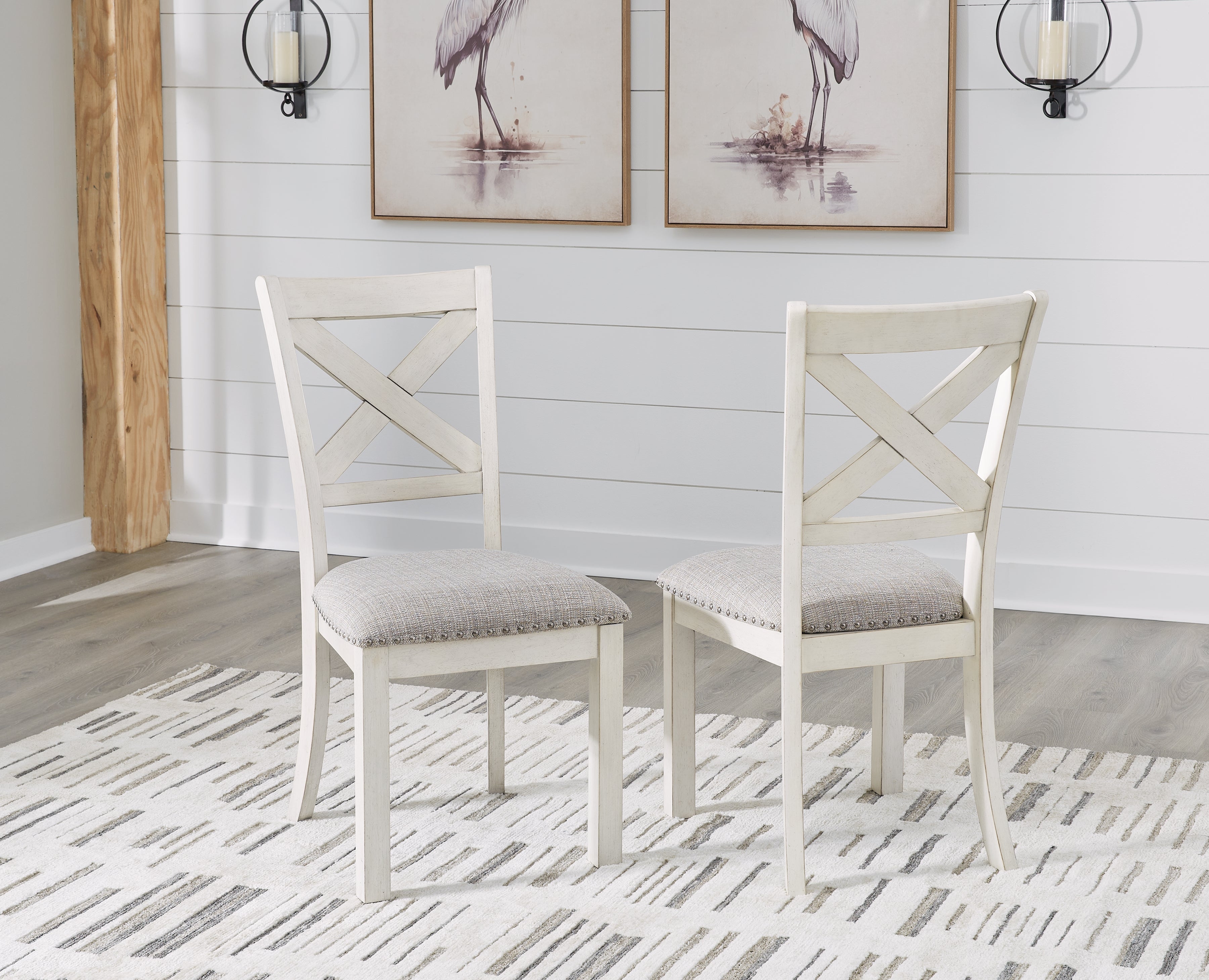 Hoover Furniture Outlet - Ashley Furniture - Robbinsdale Dining Chair (Set of 2) - Dining Chair (Set of 2) / Antique White - D642-01X2