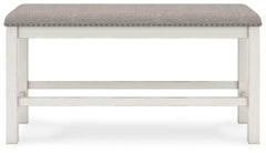 Robbinsdale Counter Height Extension Dining Table, 6 Barstools and Bench