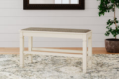 Hoover Furniture Outlet - Ashley Furniture - Bolanburg Counter Height Dining Bench - DBL Counter UPH Bench (1/CN) / Two-tone / 42"W x 15"D x 24"H - D647-09