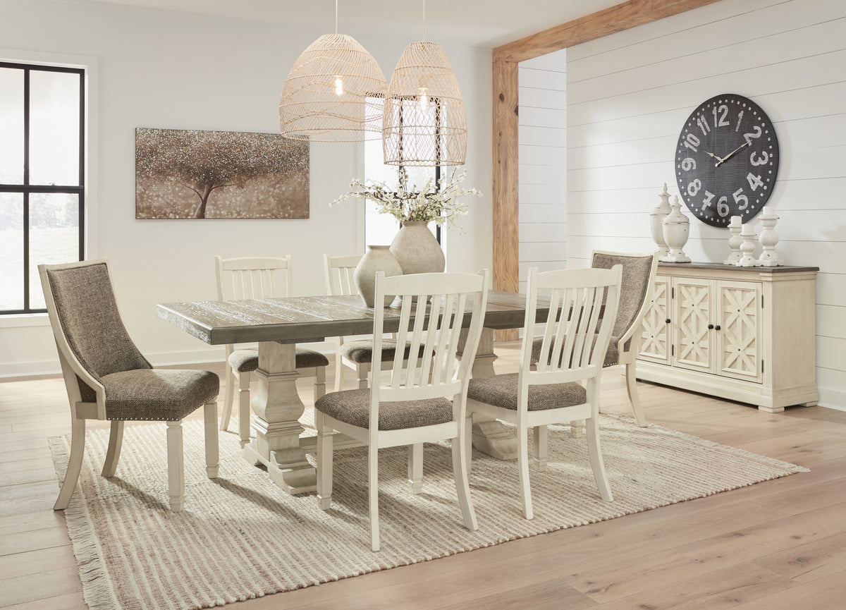 Hoover Furniture Outlet - Ashley Furniture - Bolanburg Extension Dining Table - Extension Dining Table / Antique White - D647D17