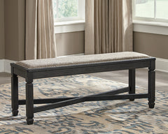 Hoover Furniture Outlet - Ashley Furniture - Tyler Creek Dining Bench - Upholstered Bench / Black/Grayish Brown / 50"W x 15"D x 20"H - D736-00