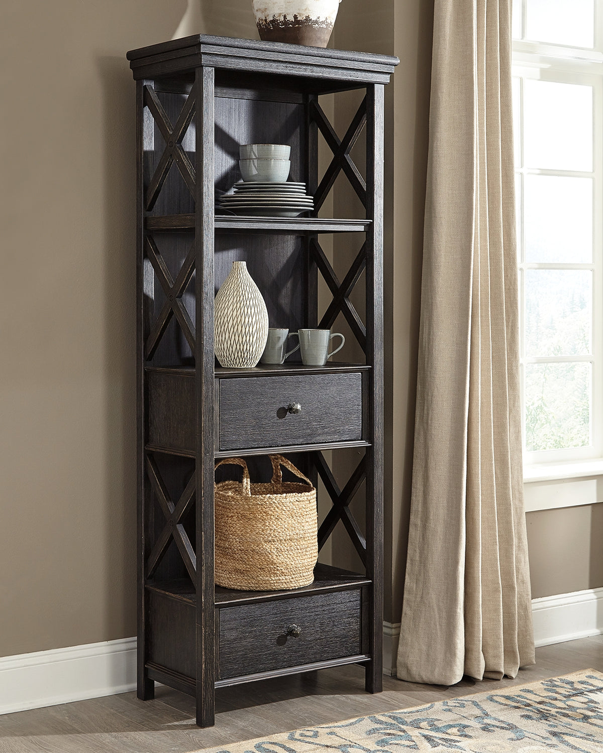 Hoover Furniture Outlet - Ashley Furniture - Tyler Creek Display Cabinet - Display Cabinet - D736-76