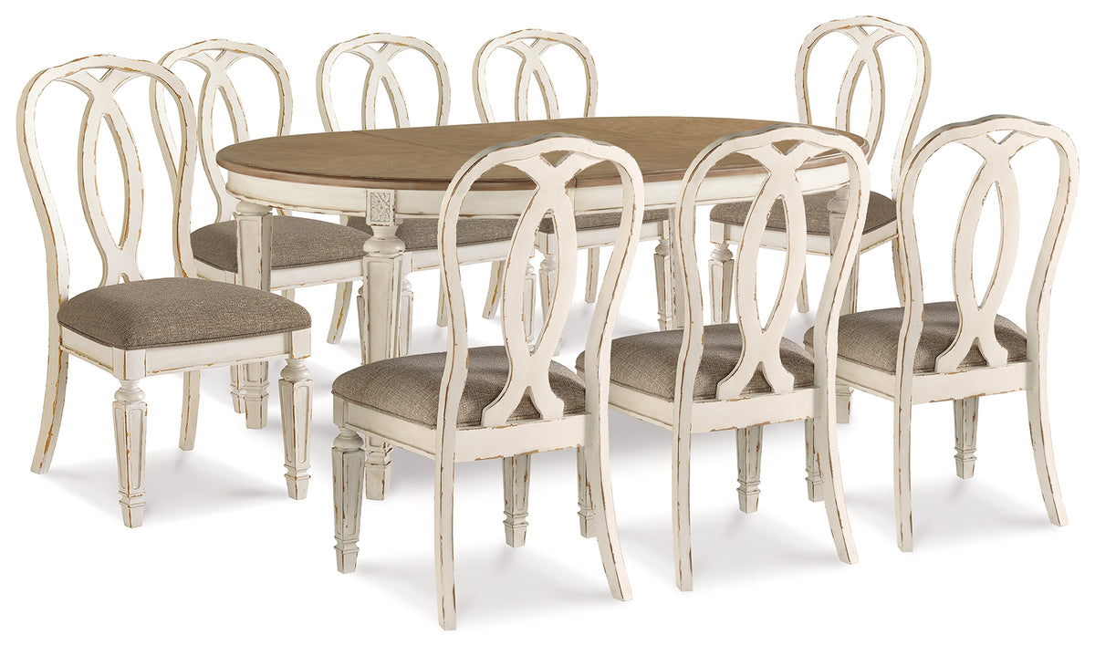 Hoover Furniture Outlet - Ashley Furniture - Realyn Dining Table and 8 Chairs - Dining Table and 8 Chairs - D743D15