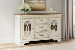 Hoover Furniture Outlet - Ashley Furniture - Realyn Dining Server - Dining Room Server / Chipped White - D743-60