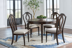 Hoover Furniture Outlet - Ashley Furniture - Lavinton Extension Dining Table and 4 Chairs - Extension Dining Table and 4 Chairs - D764D1