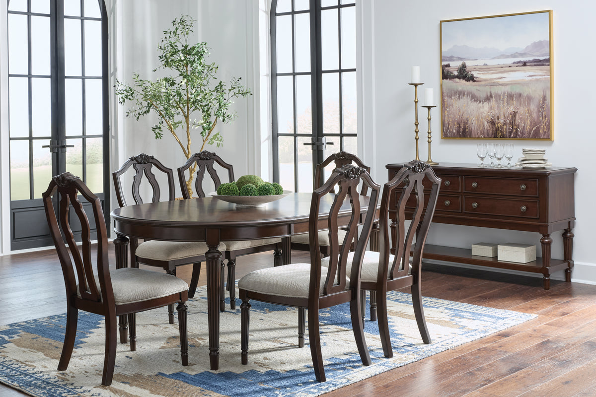 Hoover Furniture Outlet - Ashley Furniture - Lavinton Extension Dining Table and 6 Chairs - Extension Dining Table and 6 Chairs - D764D2