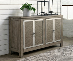 Hoover Furniture Outlet - Ashley Furniture - Krystanza Dining Server - Dining Room Server / Weathered Gray - D766-60