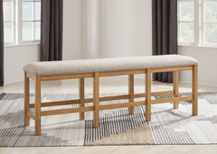 Hoover Furniture Outlet - Ashley Furniture - Havonplane 72" Counter Height Dining Bench - XL Counter UPH DRM Bench / Brown / 72"W x 18"D x 26"H - D773-09