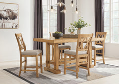 Havonplane Counter Height Extension Dining Table and 4 Barstools