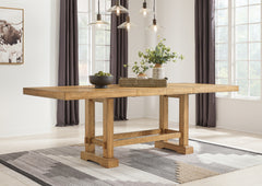 Hoover Furniture Outlet - Ashley Furniture - Havonplane Counter Height Dining Extension Table - RECT DRM Counter EXT Table / Brown - D773-32