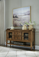 Hoover Furniture Outlet - Ashley Furniture - Sturlayne Dining Server - Dining Room Server / Brown - D787-60