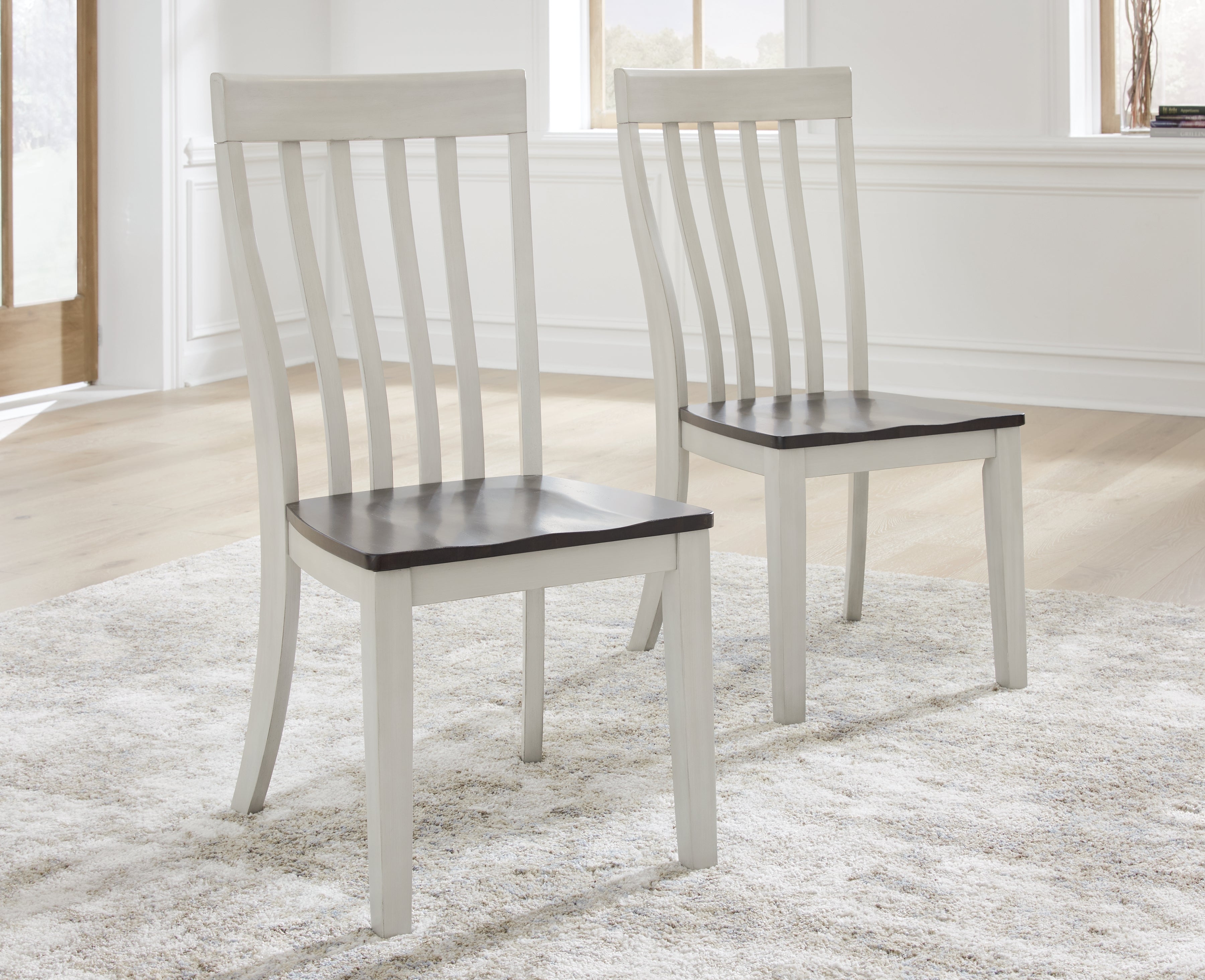 Hoover Furniture Outlet - Ashley Furniture - Darborn Dining Chair (Set of 2) - Dining Chair (Set of 2) / Gray/Brown - D796-01X2