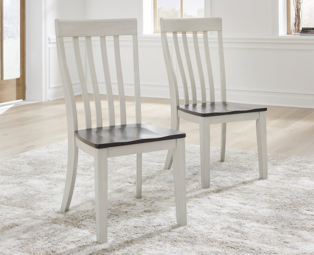 Hoover Furniture Outlet - Ashley Furniture - Darborn Dining Chair (Set of 2) - Dining Chair (Set of 2) / Gray/Brown - D796-01X2