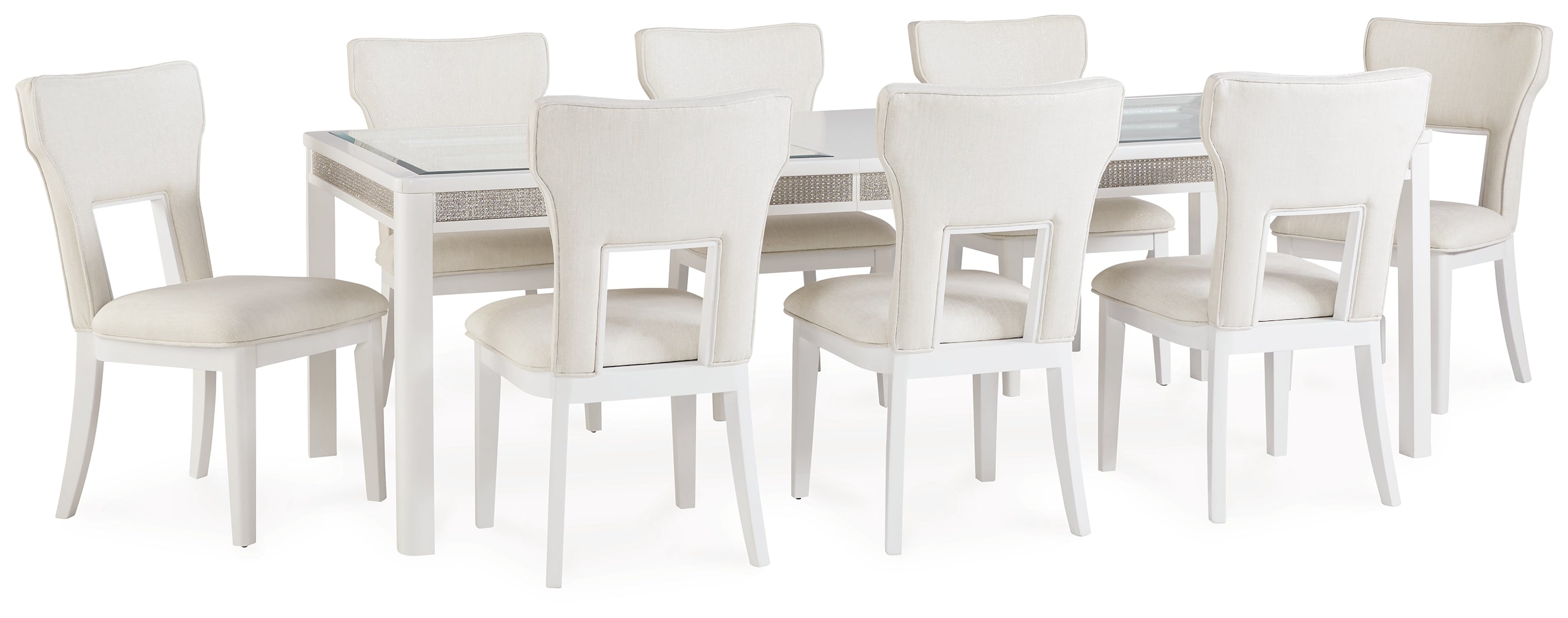 Hoover Furniture Outlet - Ashley Furniture - Chalanna Dining Table and 8 Chairs - Dining Table and 8 Chairs - D822D3