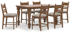 Hoover Furniture Outlet - Ashley Furniture - Greddinton Counter Height Dining Table and 6 Barstools - Counter Height Dining Table and 6 Barstools - PCD824D20