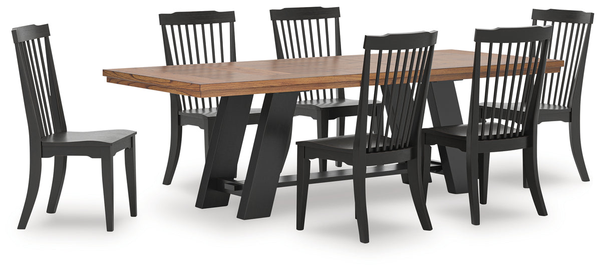 Hoover Furniture Outlet - Ashley Furniture - Greddinton Extension Dining Table and 6 Chairs - Extension Dining Table and 6 Chairs - PCD824D33