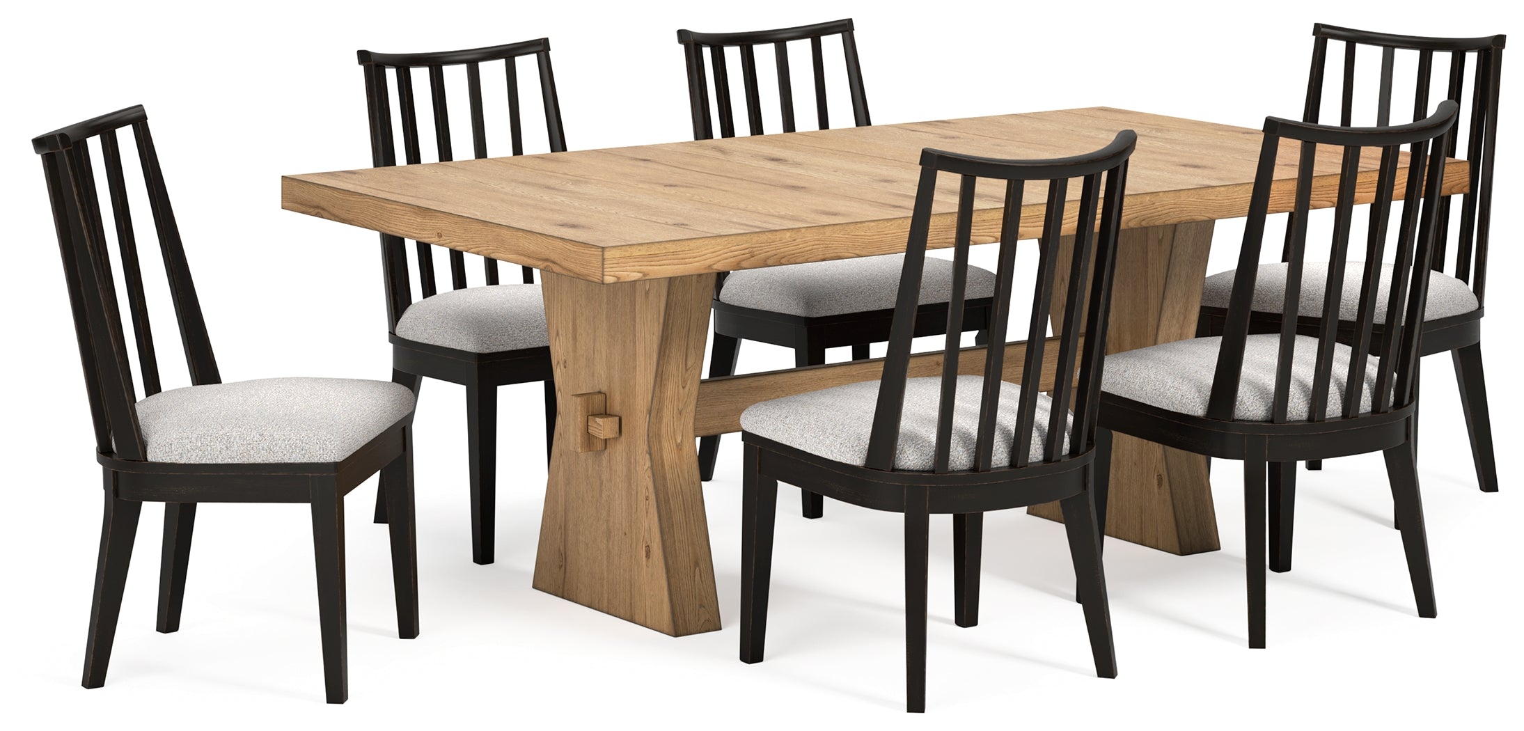 Hoover Furniture Outlet - Ashley Furniture - Galliden Dining Table and 6 Chairs - Dining Table and 6 Chairs - D841D8